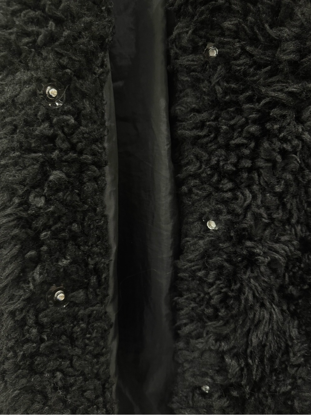 H&M Black Teddy Faux Fur Coat - Picture 7 of 7